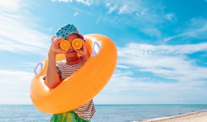 kid on beach