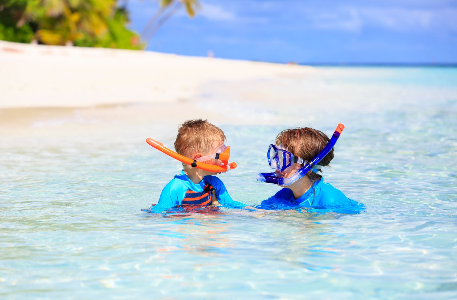 Kids snorkeling on Anna Maria Island